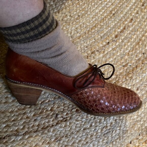 Nine West Vintage woven 8.5 8 vtg - Picture 4 of 9